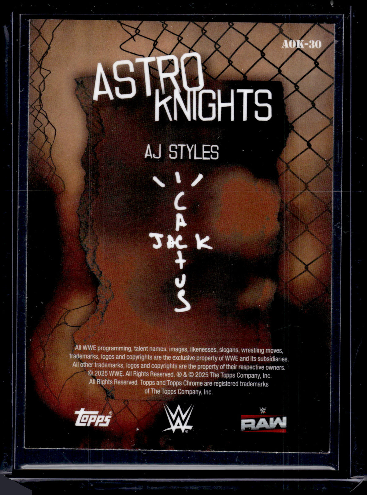 HL-P06 2025 Topps Chrome WWE Astro Knights AJ Styles #AOK-30 Green /99