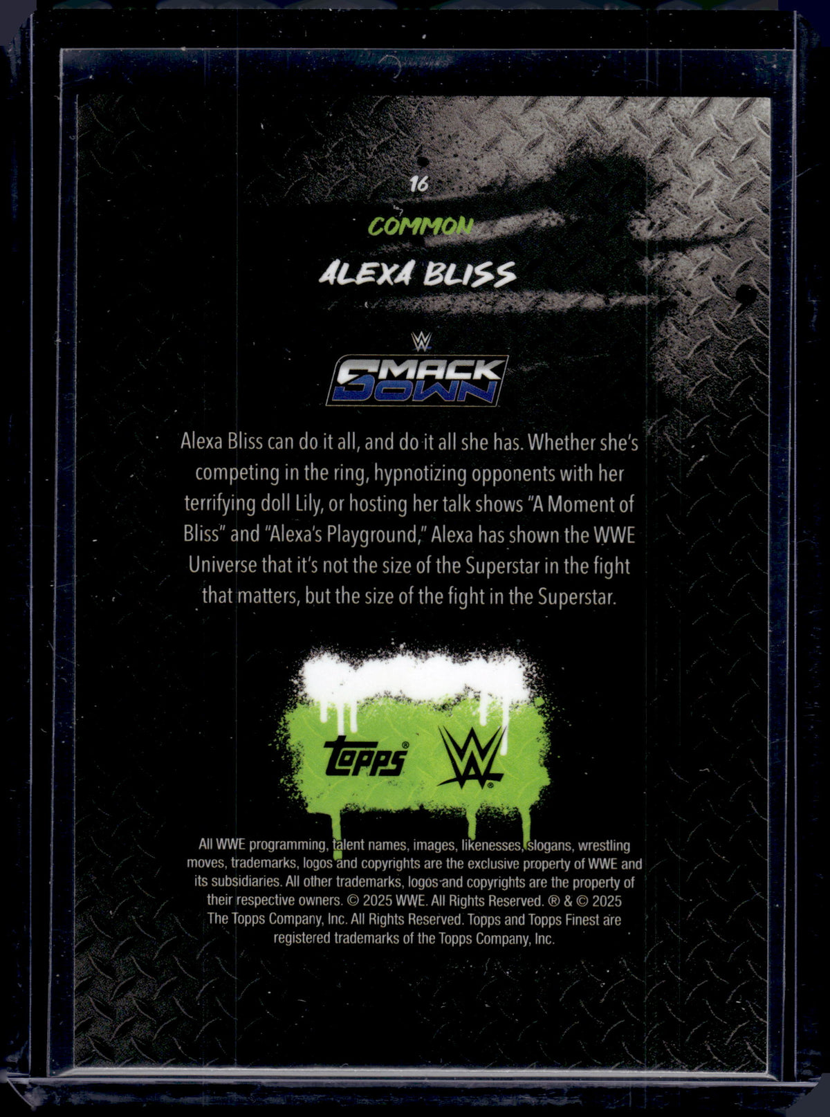 HL-P06 2025 Topps Finest WWE Alexa Bliss #16 Refractor /75