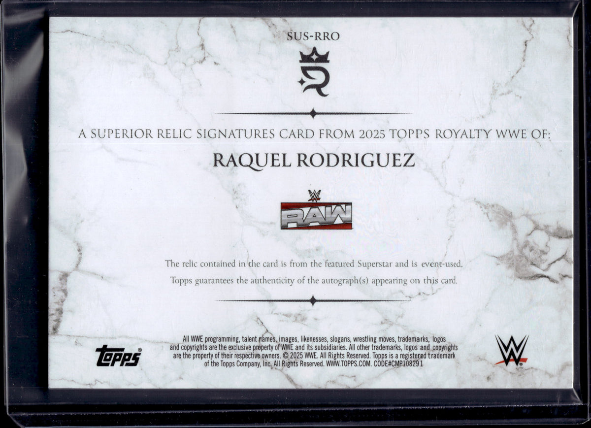 HL-P01 2025 Topps Royalty WWE Raquel Rodriguez #SUS-RRO /99 Autograph