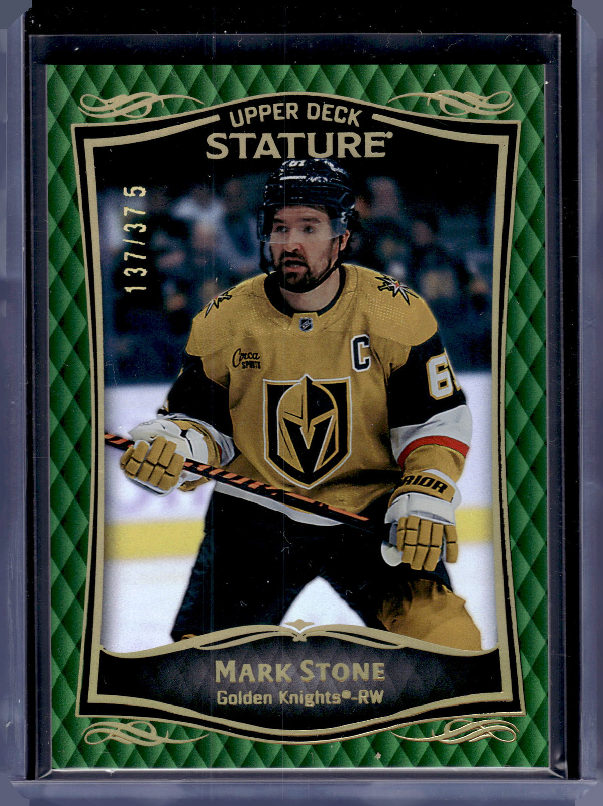 HL-P06 2025 Upper Deck Stature Mark Stone #10 Green /375