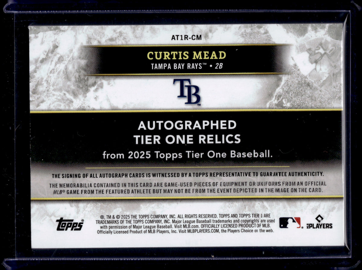 2025 Topps Tier One Curtis Mead #AT1R-CM /99 Memorabilia Dual Relic