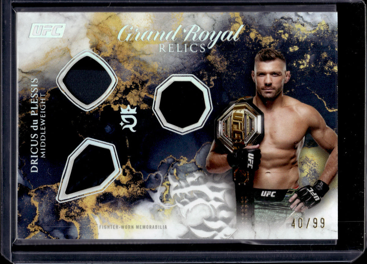 HL-INV 2025 Topps Royalty UFC Grand Royal Relics Dricus du Plessis #GR-DD /99