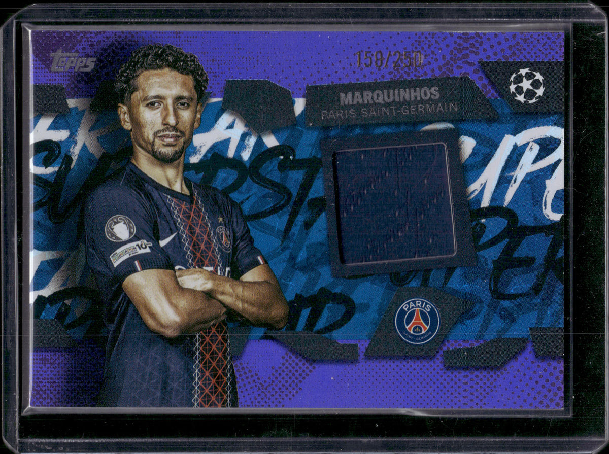 HL-INV 2026 Topps UEFA Club Competitions Marquinhos #TSR-MA /250 Player-Worn