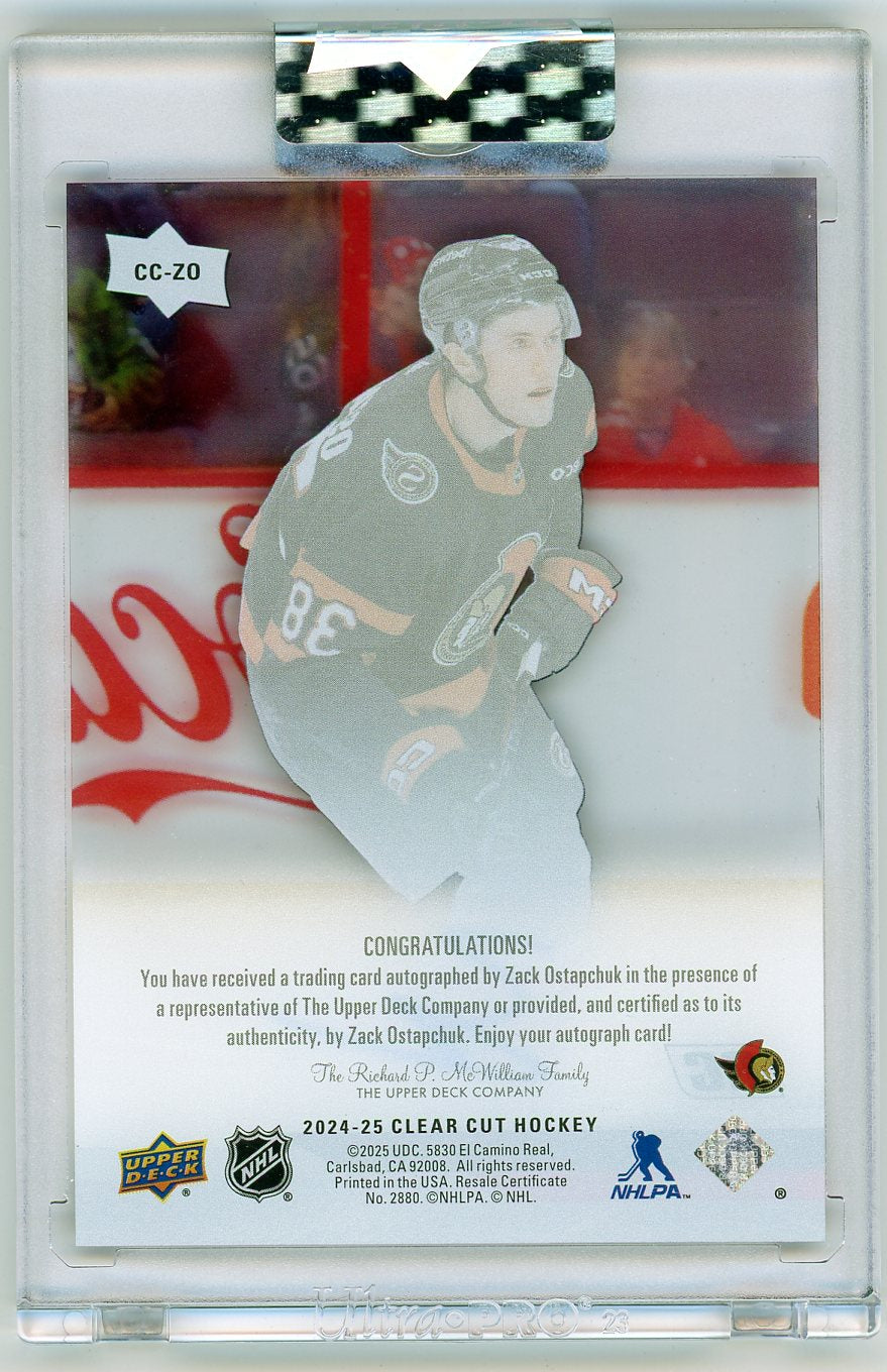 HL-P06 2025 Upper Deck Clear Cut Zack Ostapchuk #CC-ZO RC