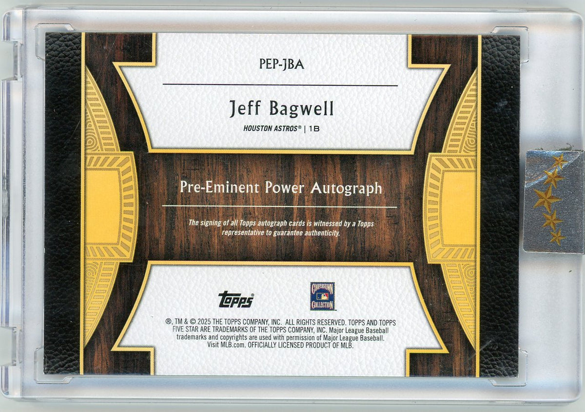 HL-P02 2025 Topps Five Star Pre-Eminent Power Auto Jeff Bagwell #PEP-JBA /25