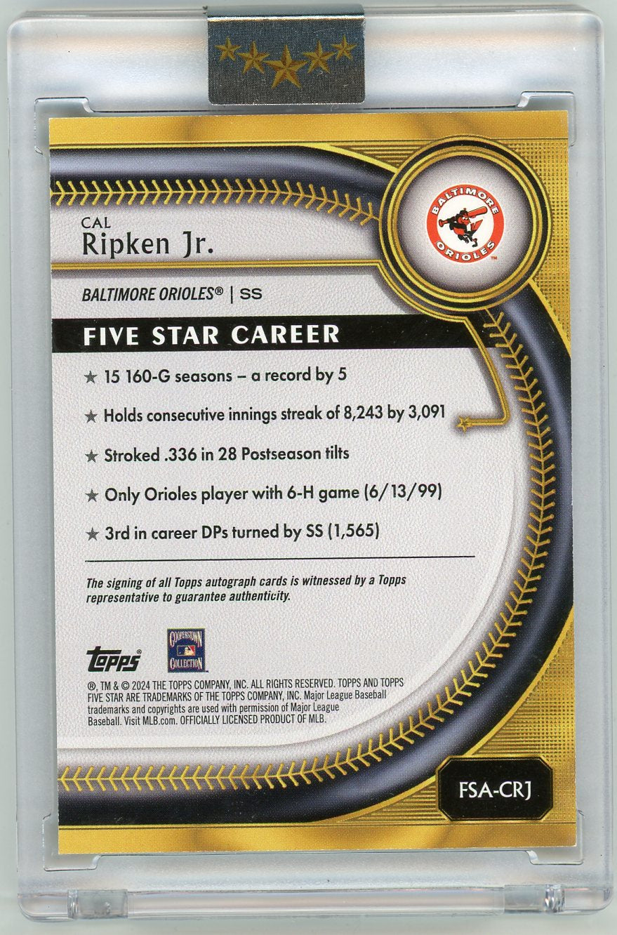 HL-P02 2024 Topps Five Star Cal Ripken Jr. #FSA-CRJ /50