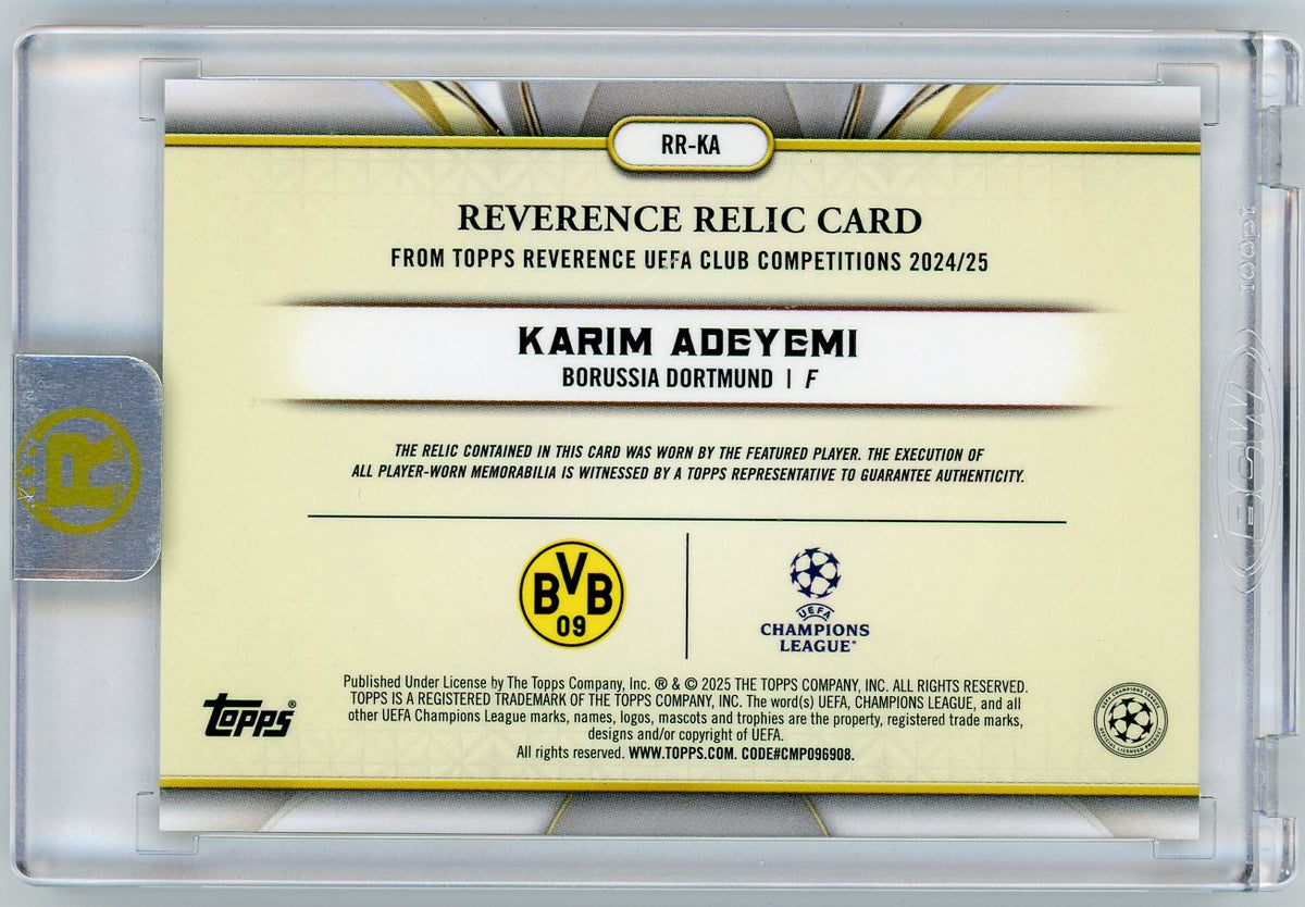 HL-P05 2025 Topps Reverence UEFA Club Competitions Karim Adeyemi #RR-KA /99