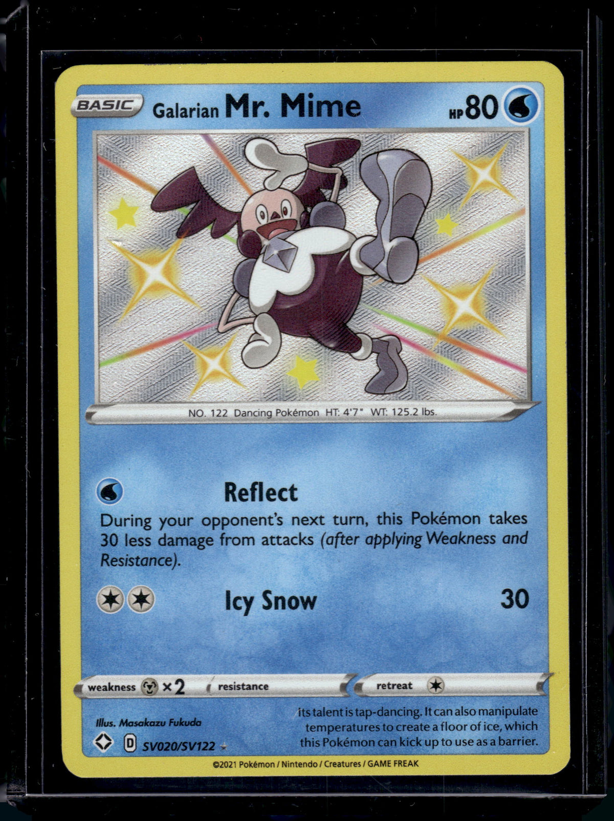2021 Pokemon Shining Fates Galarian MR. Mime Holo Rare #SV020/SV122