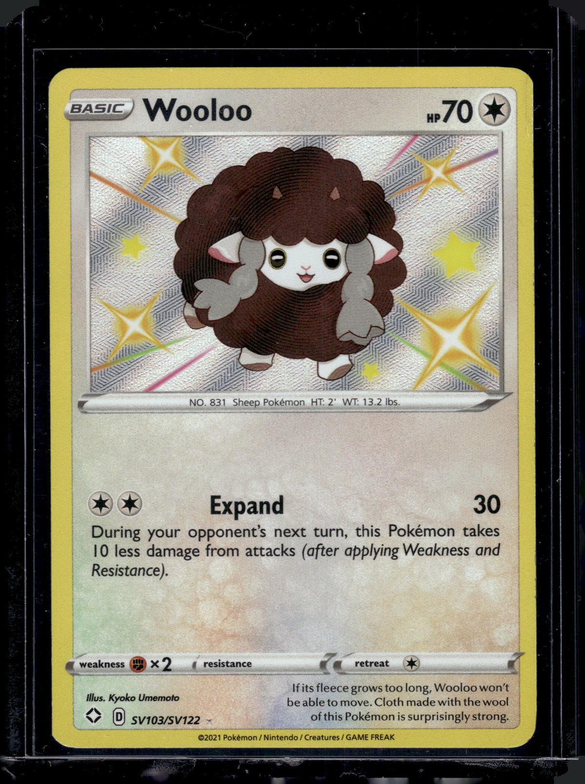 2021 Pokemon Shining Fates Wooloo Holo Rare #SV103/SV122