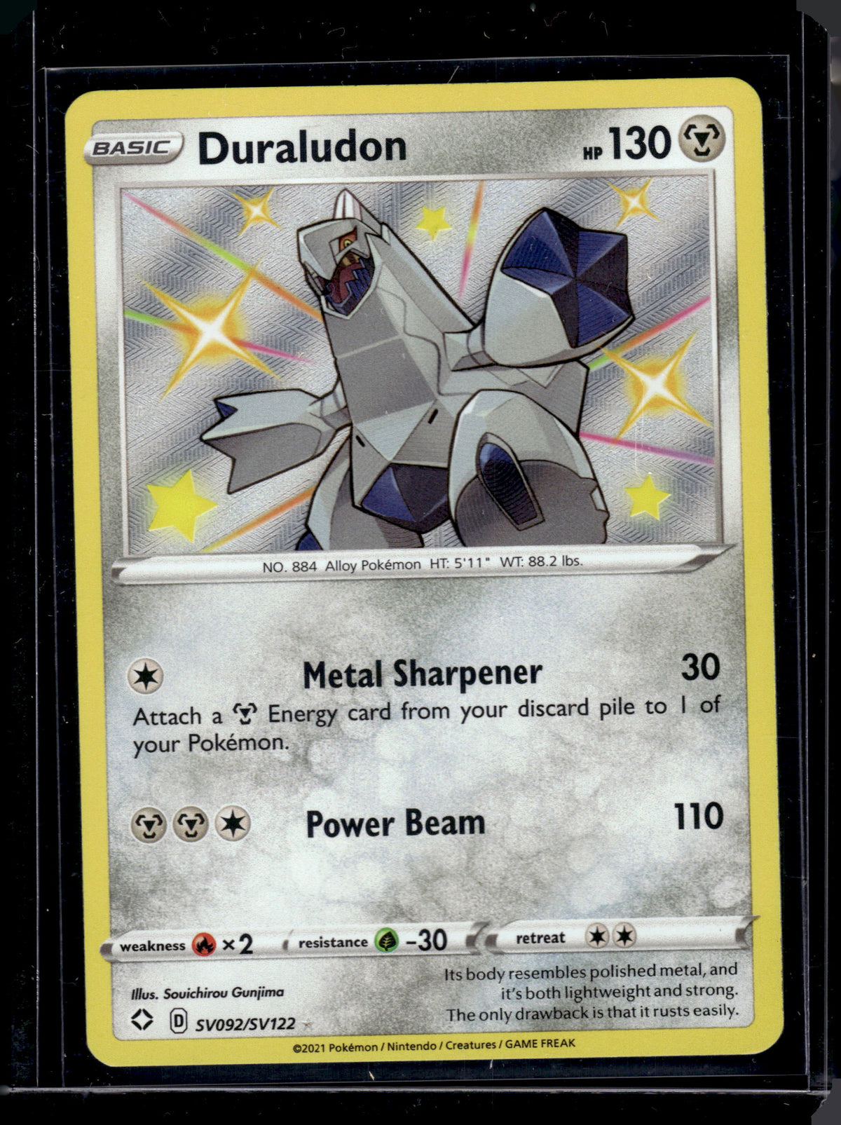 2021 Pokemon Shining Fates Duraludon Holo Rare #SV092/SV122