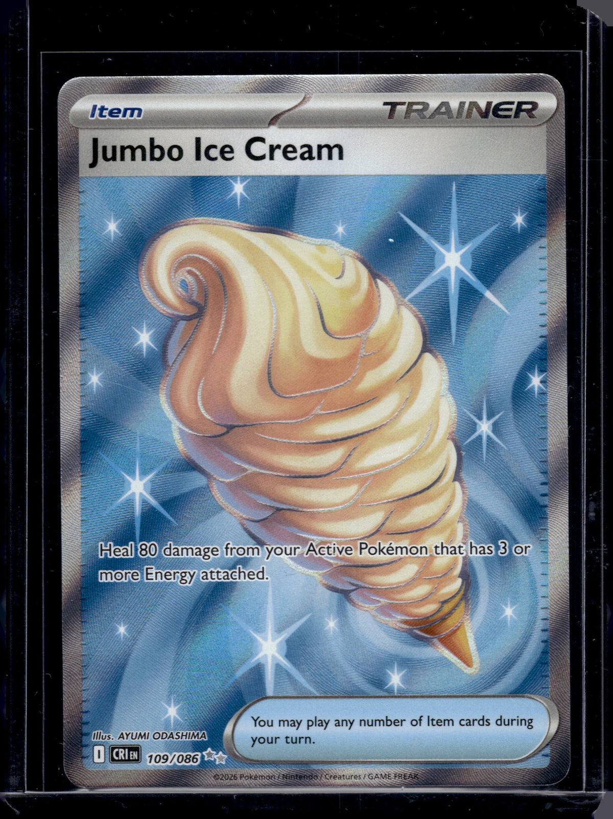 2026 Pokemon Chaos Rising Jumbo Ice Cream Holo Ultra Rare #109/086