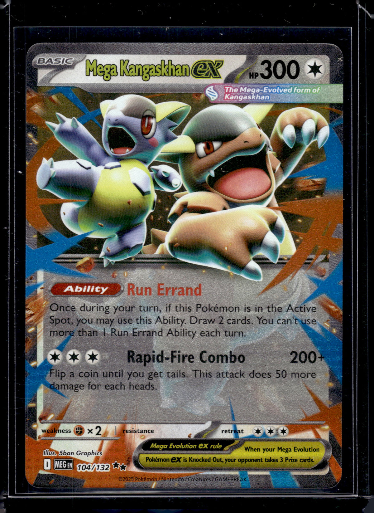 2025 Pokemon Mega Evolution Mega Kangaskhan EX Double Rare #104/132