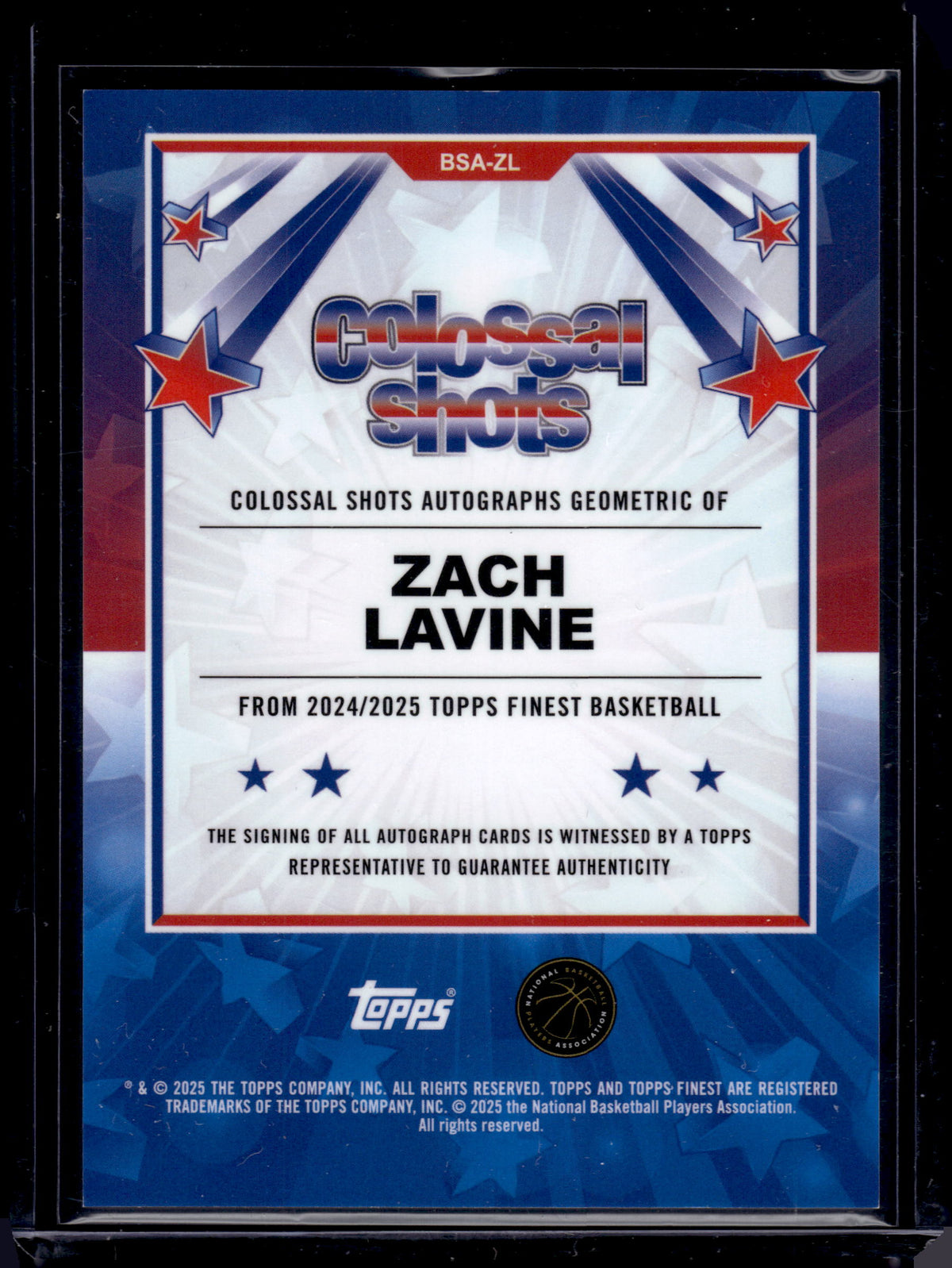 HL-INV 2025 Topps Finest Colossal Shots Zach LaVine #BSA-ZL Geometric