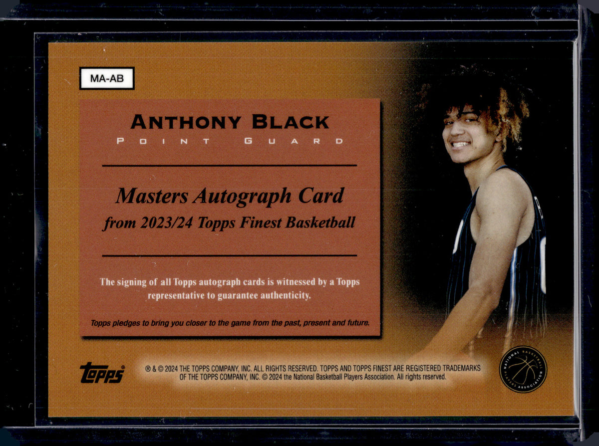 HL-INV 2024 Topps Finest Masters Anthony Black #MA-AB /25 RC