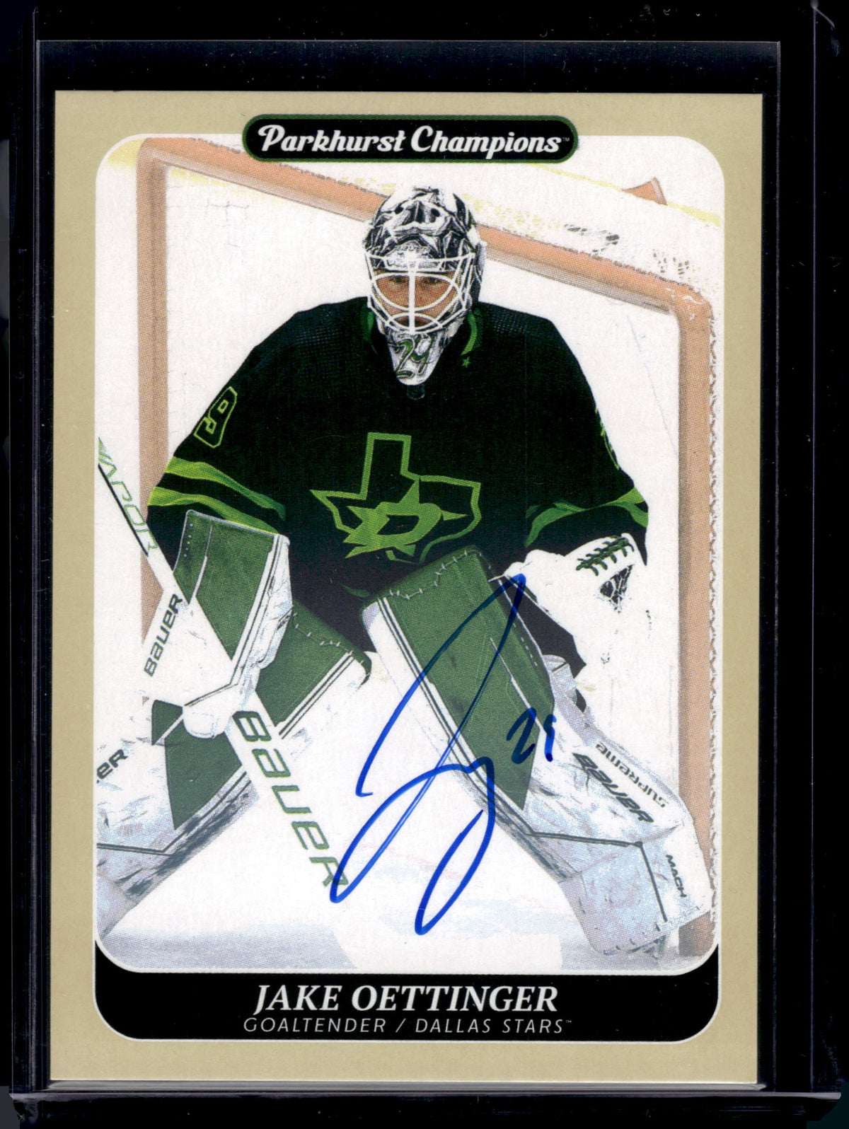 2024 Upper Deck Parkhurst Champions Jake Oettinger #12 Auto