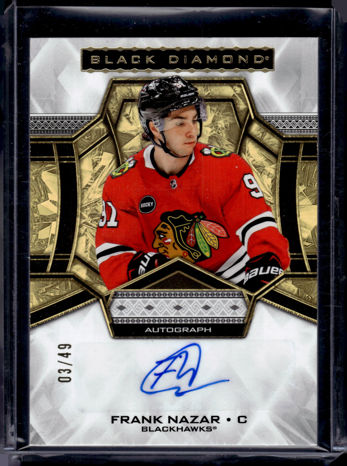 2024 Upper Deck Black Diamond Frank Nazar #BDB-FN /49 Auto
