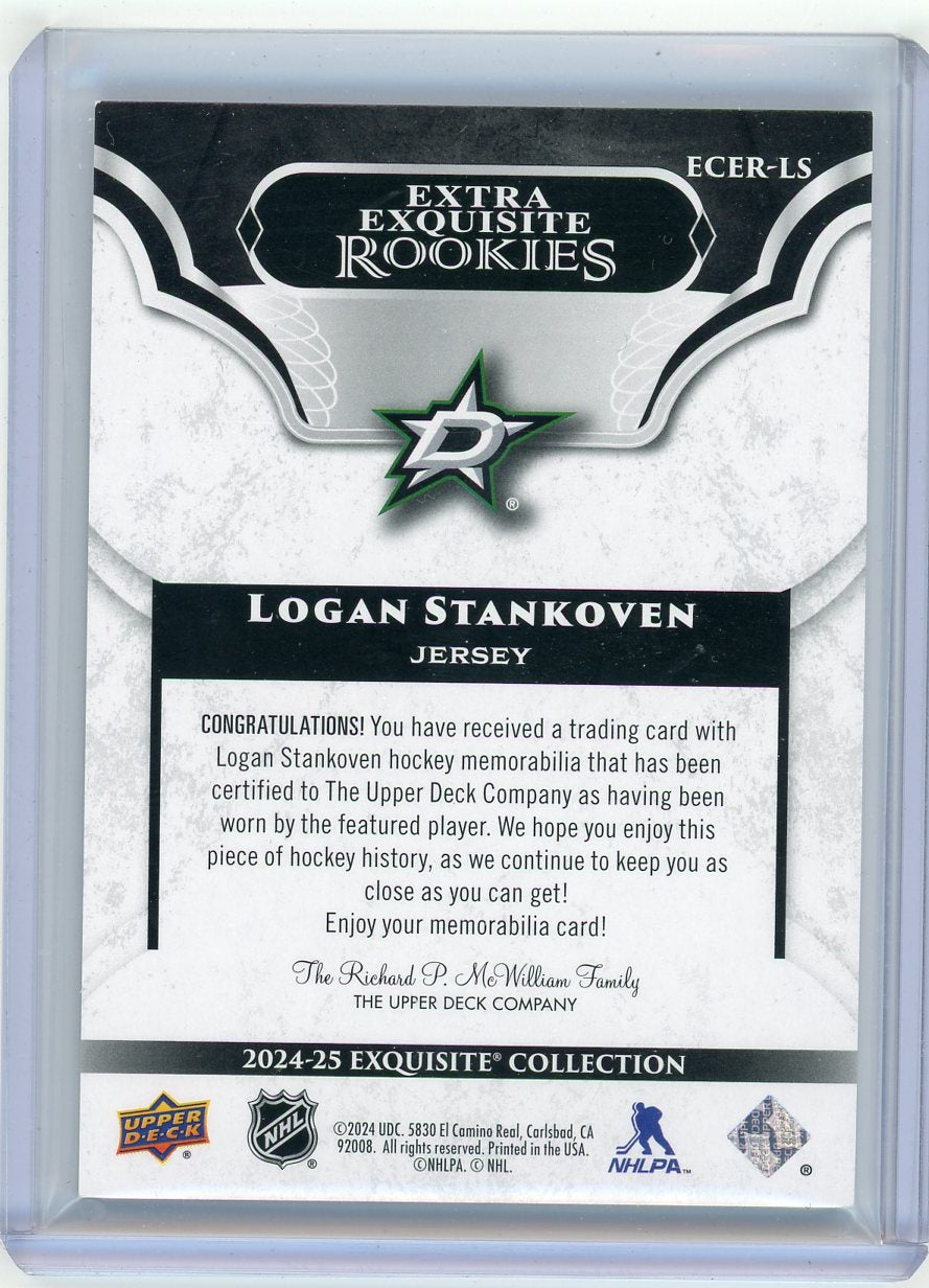 2024 Upper Deck Exquisite Collection Logan Stankoven #ECER-LS /349