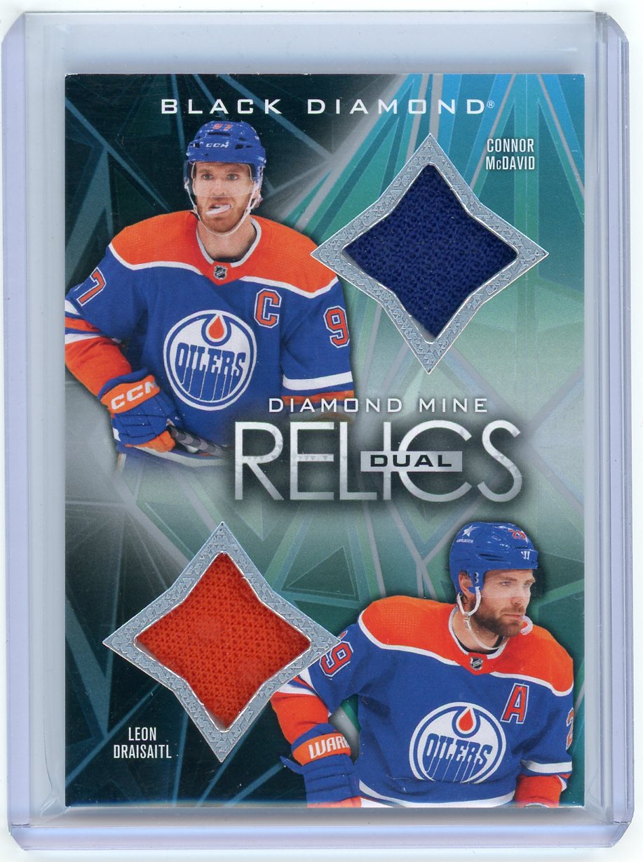 2024 UD Black Diamond Leon Draisaitl Connor McDavid #DMDR-MD Relic