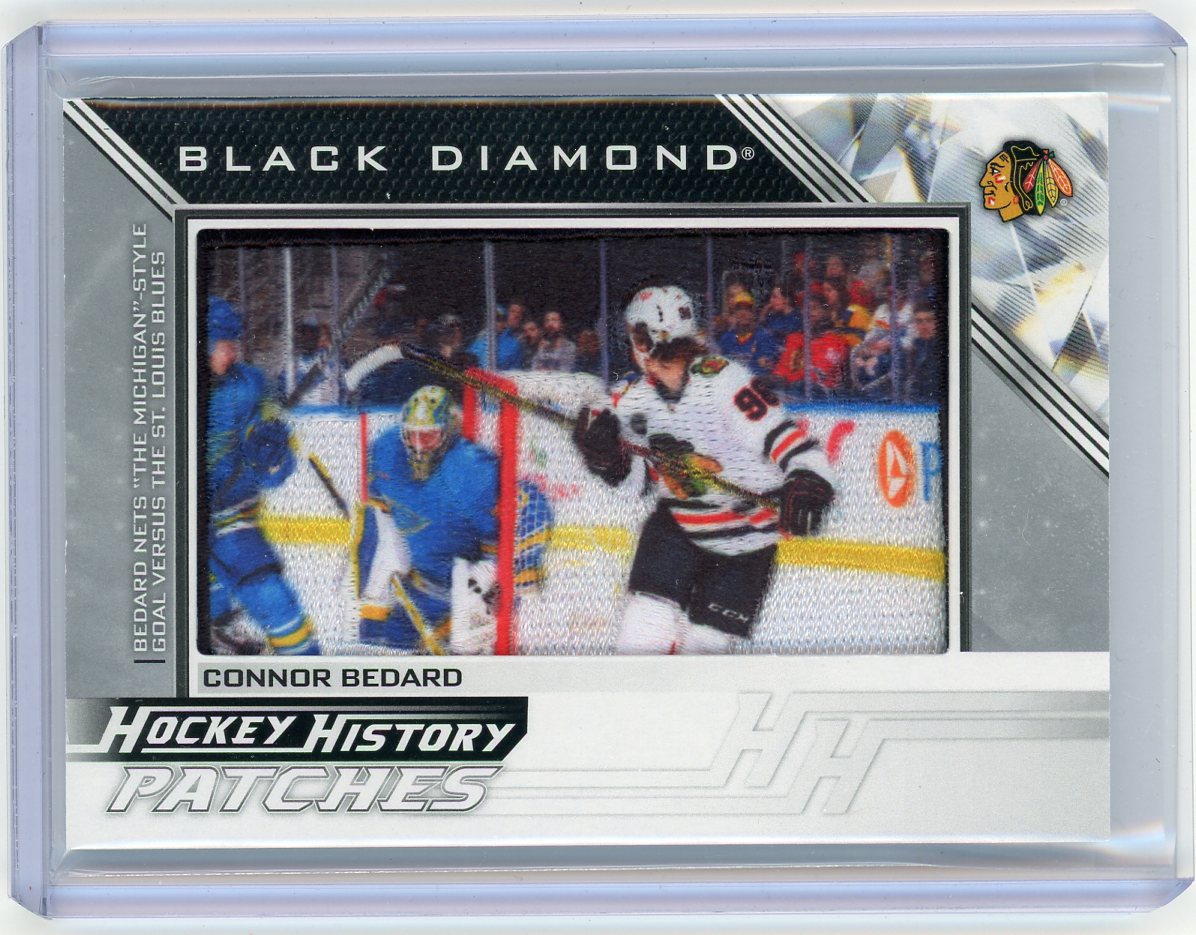 2024 UD Black Diamond Hockey History Patches Connor Bedard #HHP-CB Patch