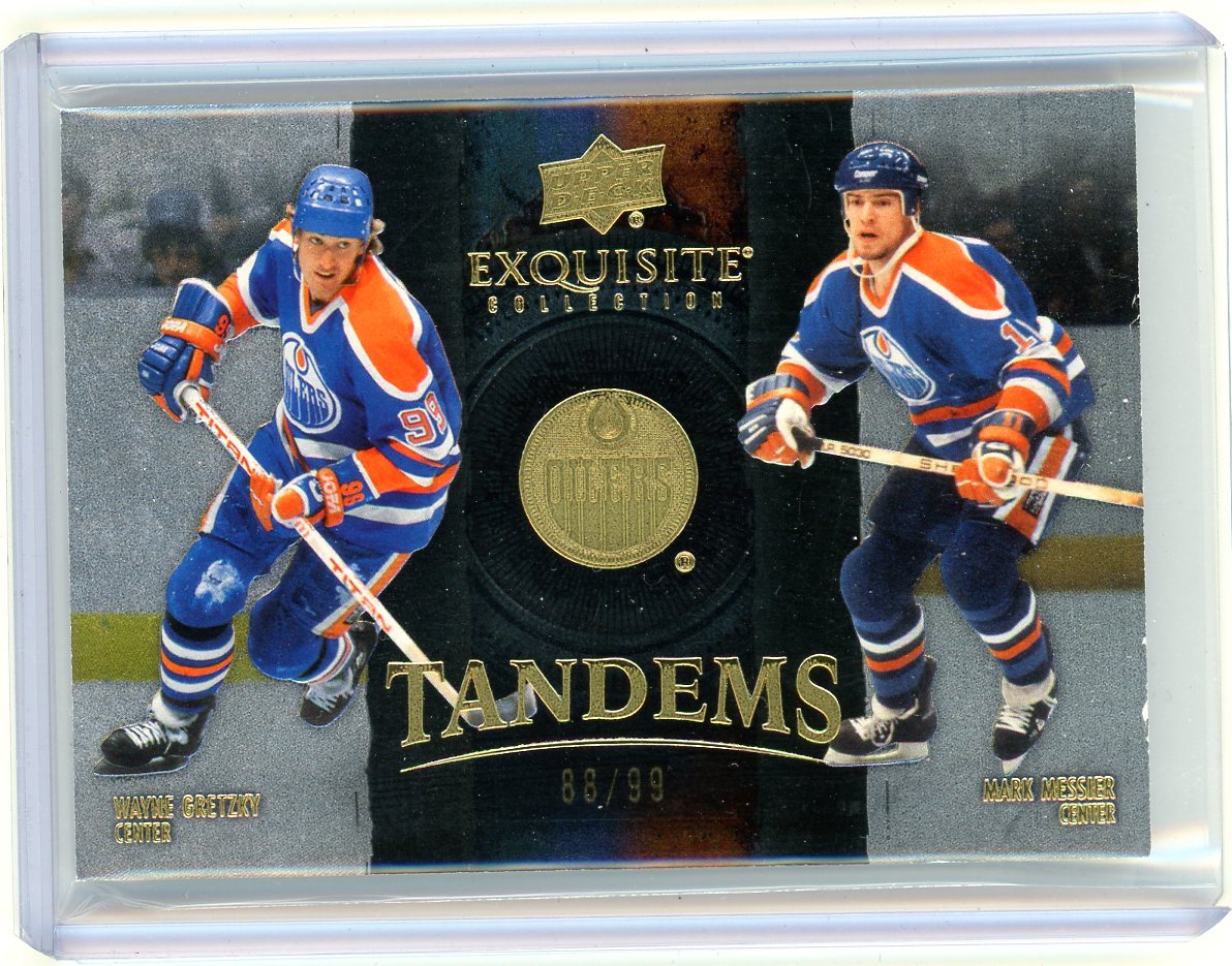 2024 UD Exquisite Collection Wayne Gretzky Mark Messier #ET-GM /99
