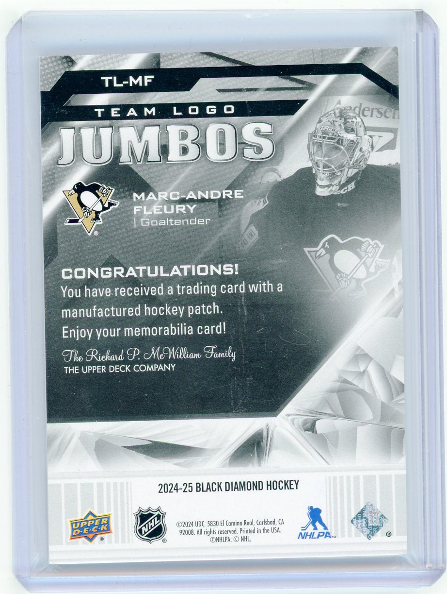 2024 Upper Deck Black Diamond Hockey Marc-Andre Fleury #TL-MF Patch