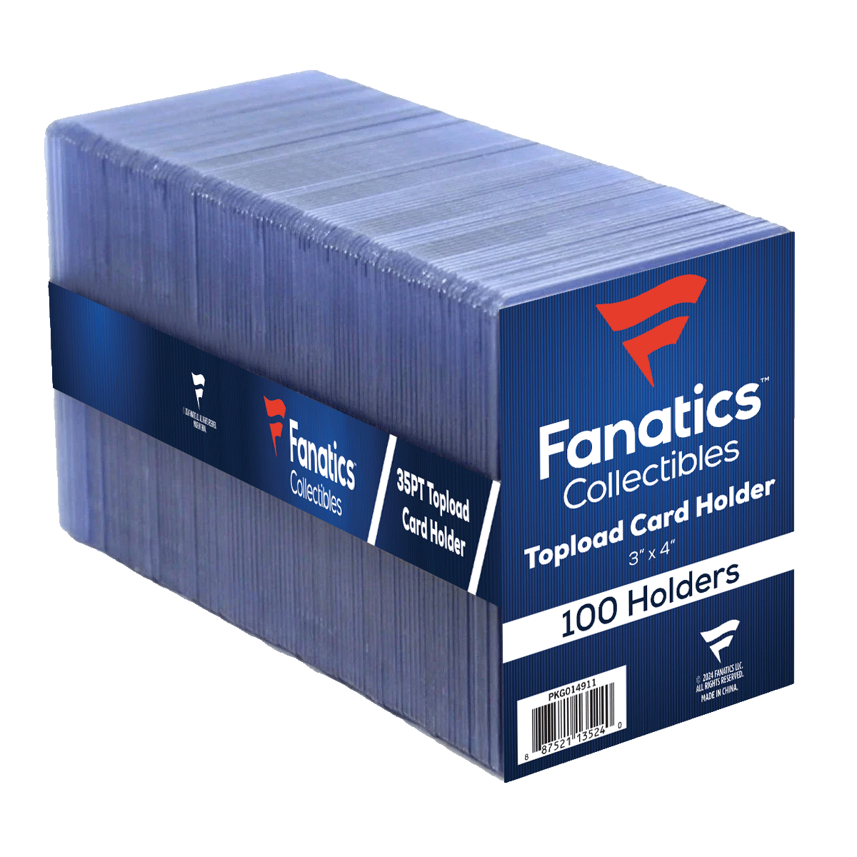 Fanatics 35pt 3x4 Top Loaders 100 count
