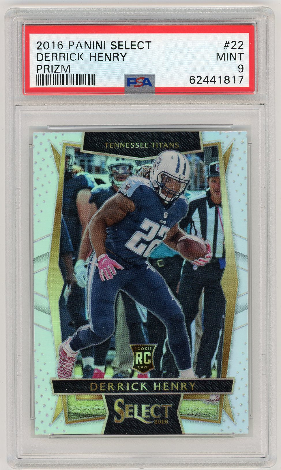 2016 Panini Select Derrick Henry #22 Prizm PSA 9