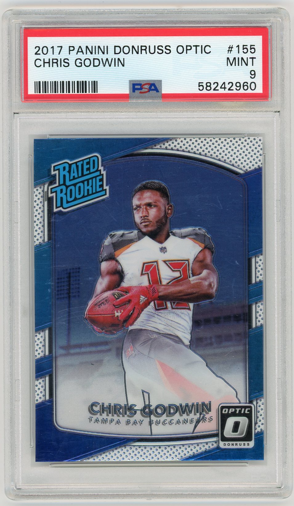 2017 Panini Donruss Optic Chris Godwin #155 PSA 9