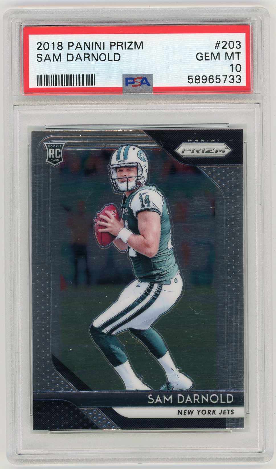 2018 Panini Prizm Sam Darnold #203 PSA 10
