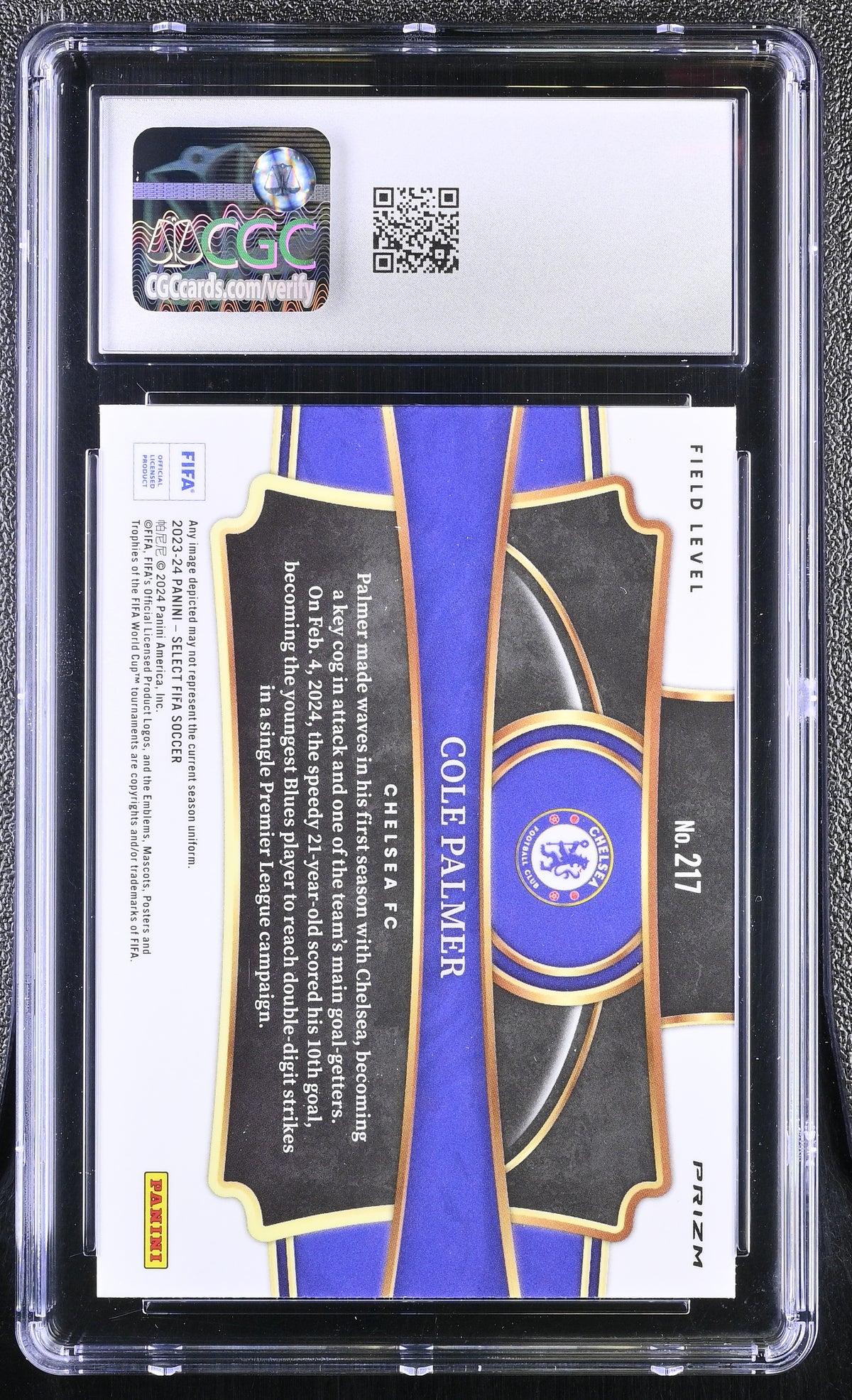 2024 Panini Select FIFA Field Level Cole Palmer #217 Multi-Color CGC 9