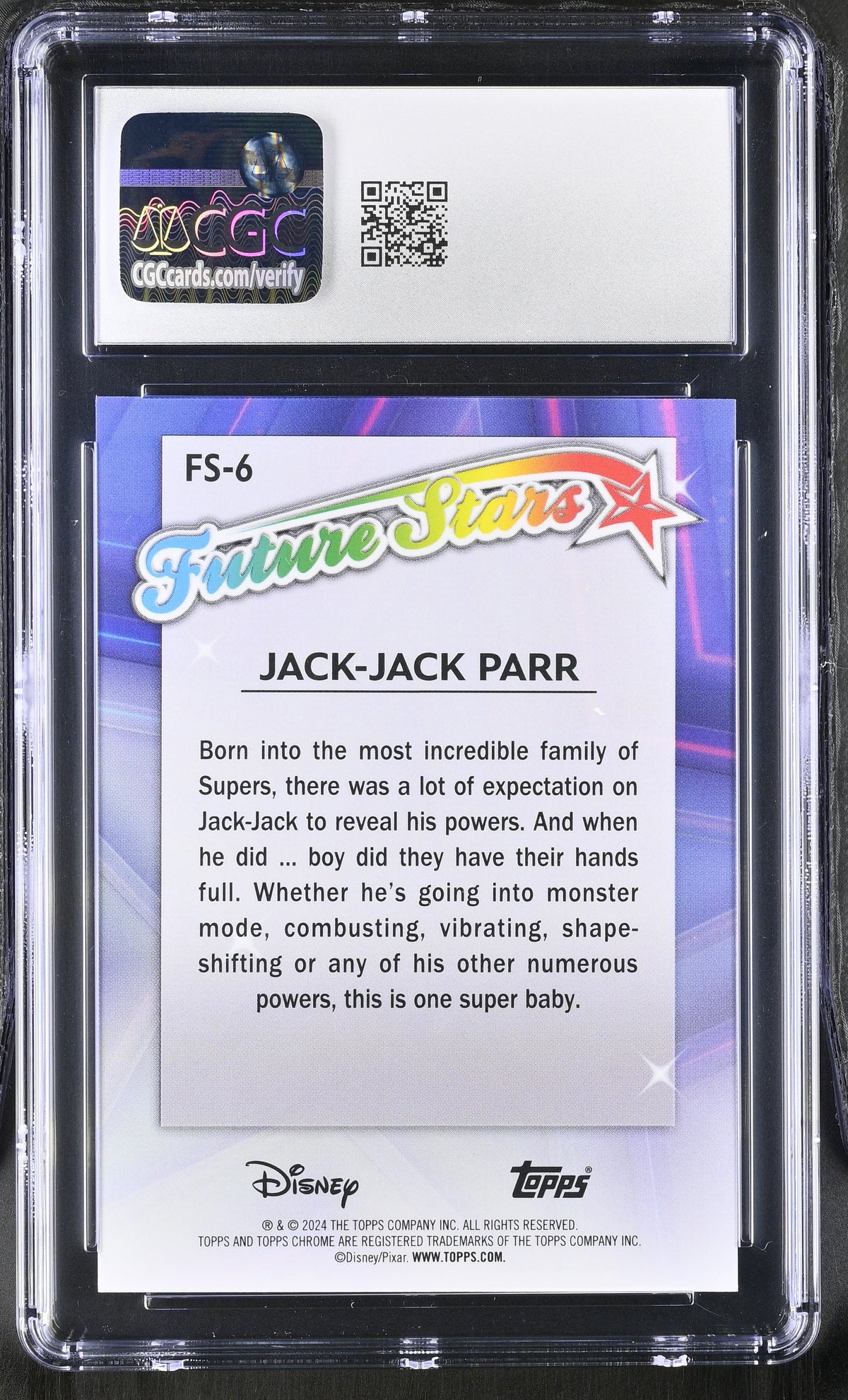 2024 Topps Disney Chrome Jack-Jack Parr #FS-6 CGC 10