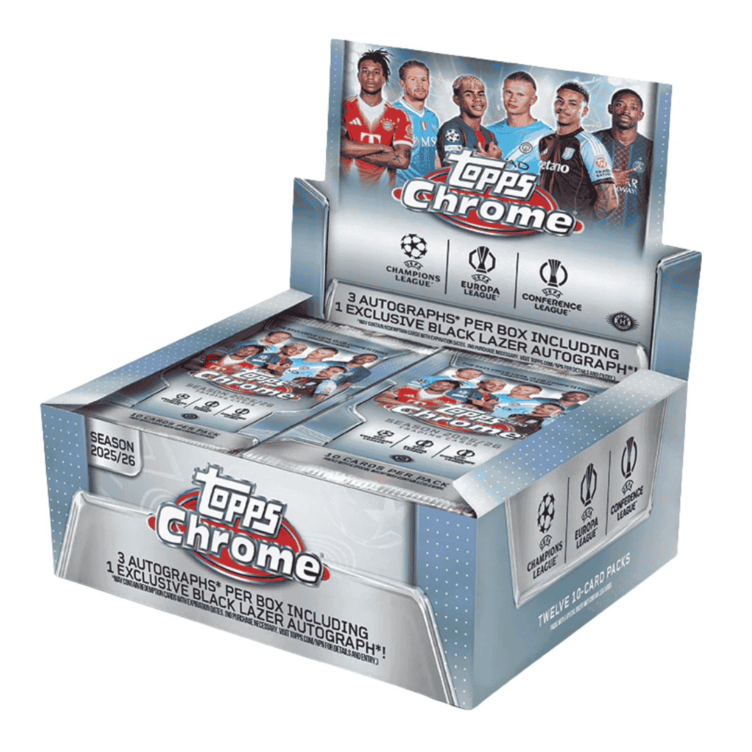 2025-26 Topps Chrome UEFA Club Competitions Soccer Jumbo Box