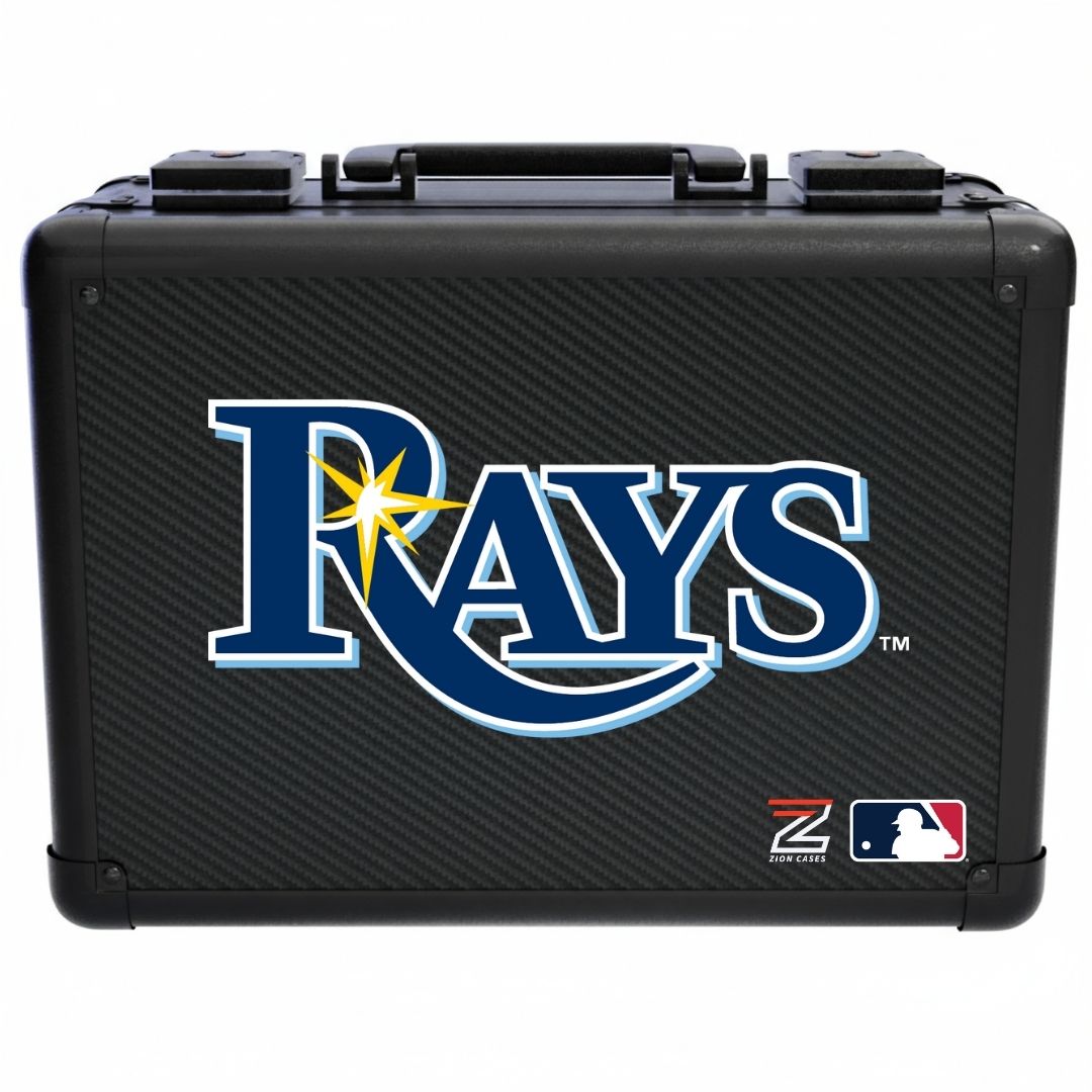 Tampa Bay Rays MLB Carbon Fiber Slab Case - Case X (Black Rays Logo)