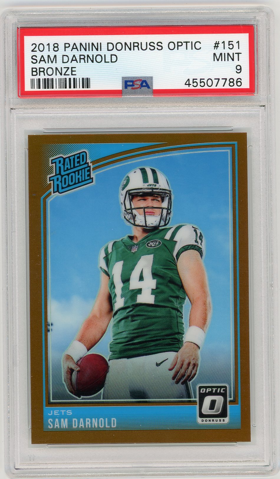 2018 Panini Donruss Optic Sam Darnold #151 Bronze PSA 9