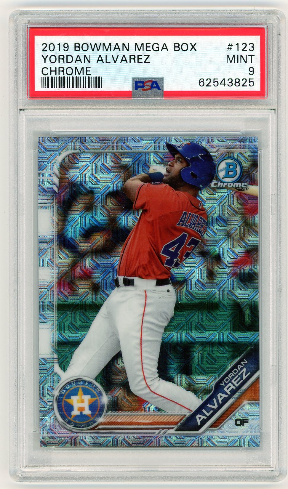 2019 Bowman Mega Box Chrome Yordan Alvarez #123 PSA 9
