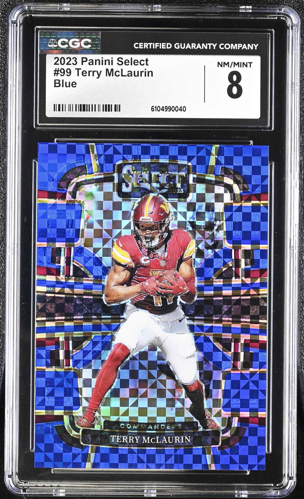 2023 Panini Select Terry McLaurin #99 Blue CGC 8
