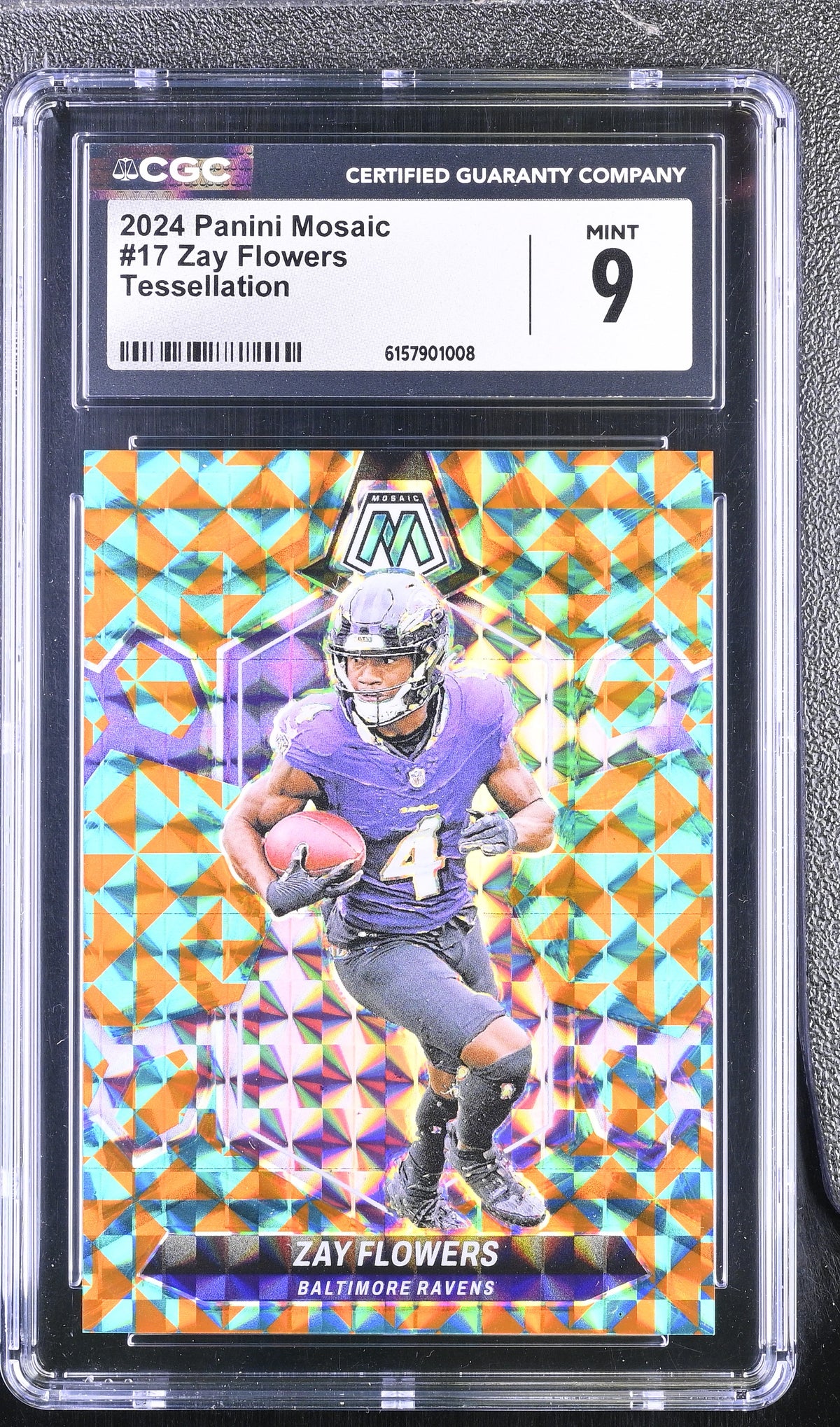 2024 Panini Mosaic Zay Flowers #17 Tessellation /15 CGC 9