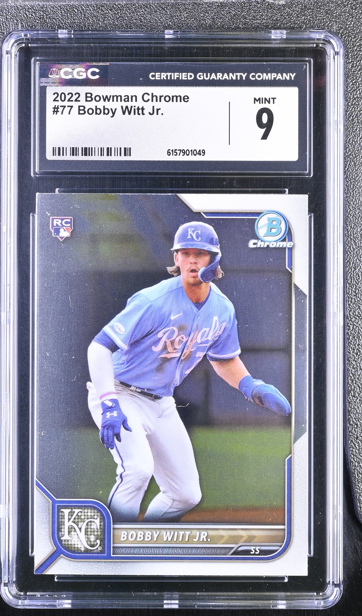 2022 Topps Bowman Chrome Bobby Witt Jr. #77 RC CGC 9