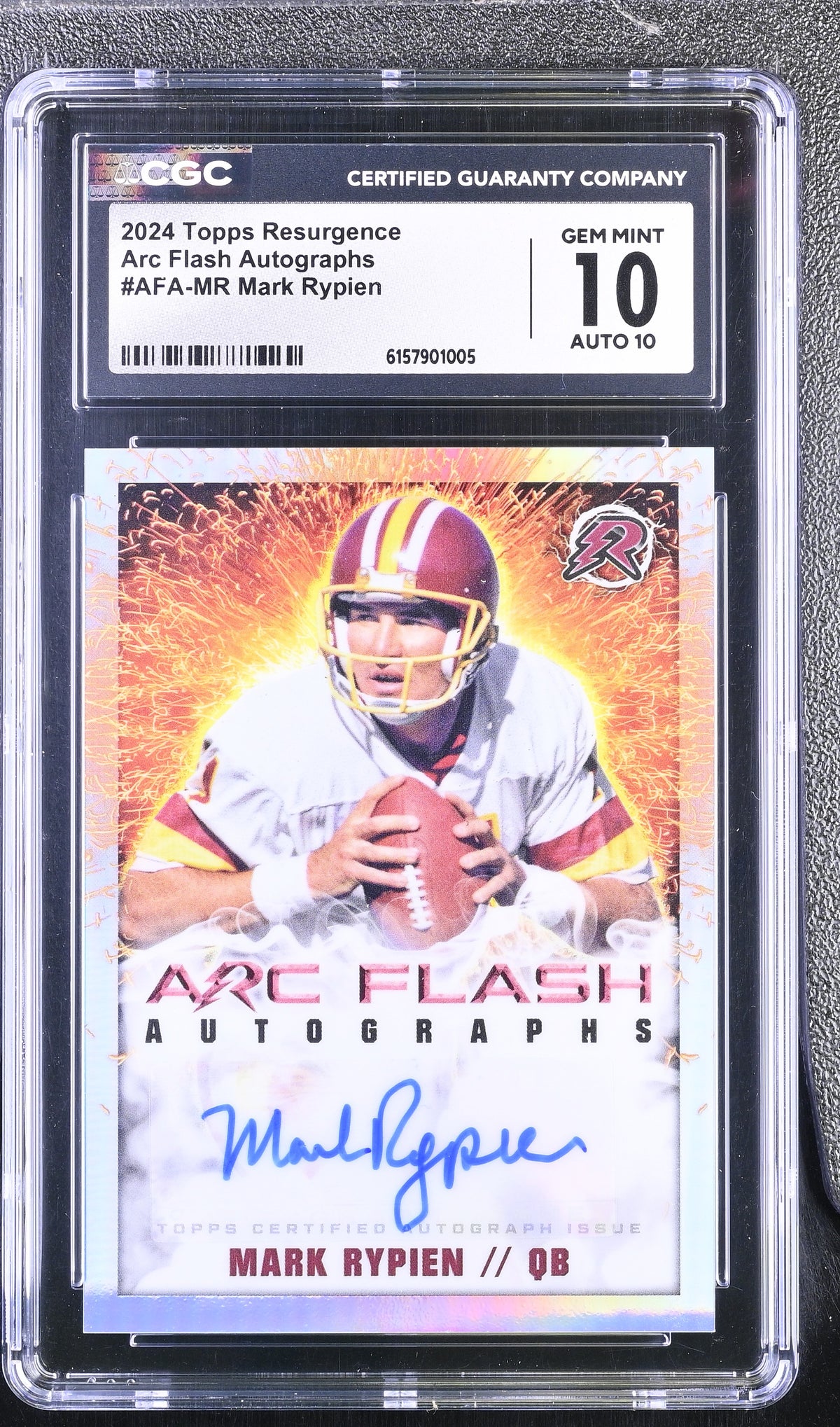 2024 Topps Resurgence Mark Rypien #AFA-MR Arc Flash Autographs CGC 10 Auto 10