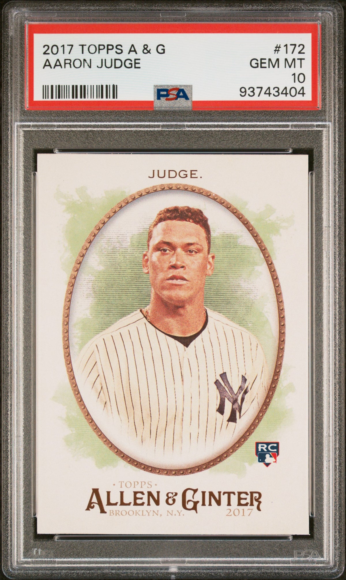 2017 Topps Allen & Ginter Aaron Judge #172 PSA 10