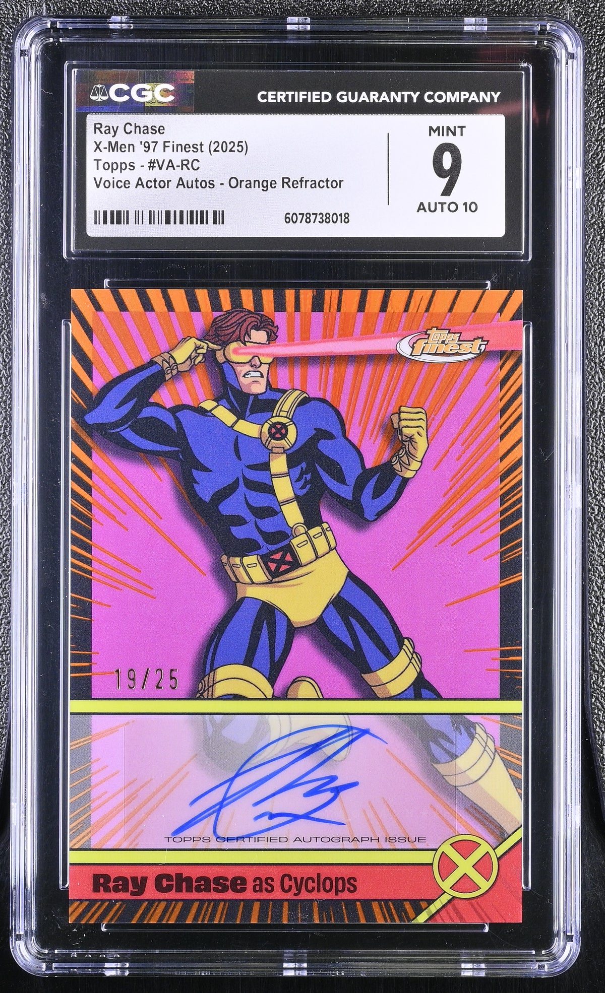 2025 Topps X-Men '97 Finest Ray Chase 19/25 #VA-RC CGC 9