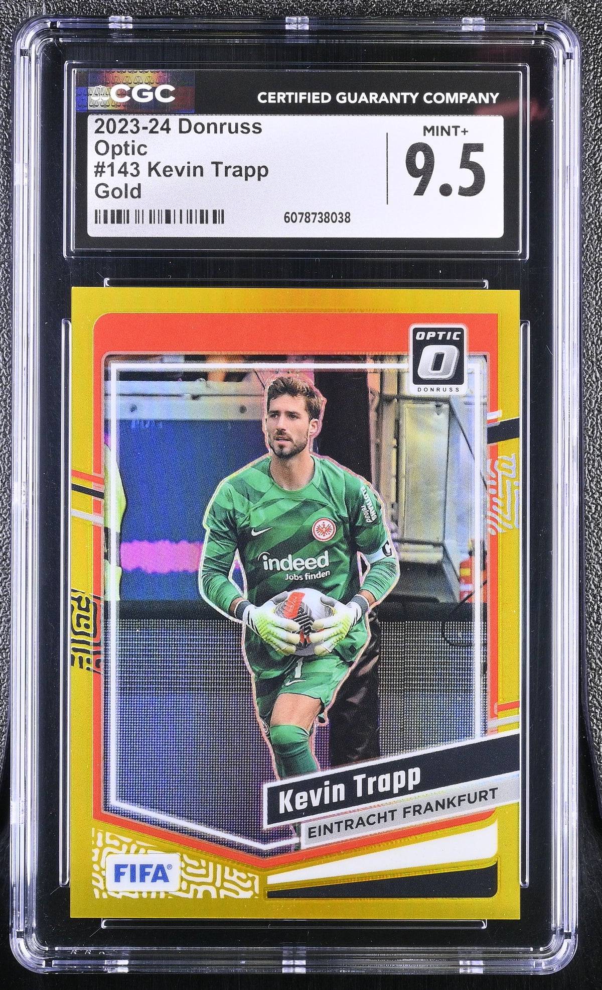 2023-24 Donruss Kevin Trapp #143 Gold Optic CGC 9.5