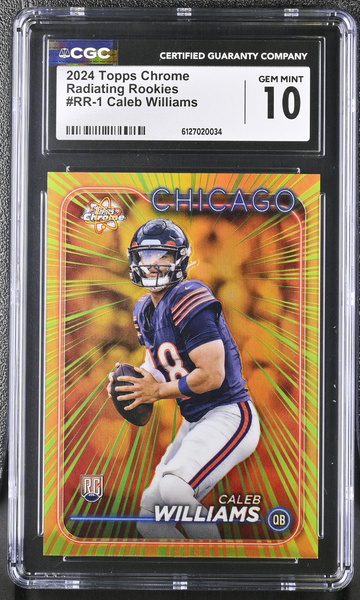 2024 Topps Chrome Caleb Williams #RR-1 Radiating Rookies CGC 10