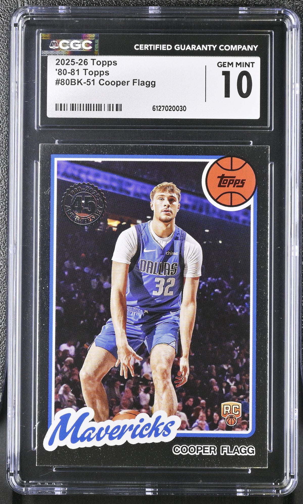 2025-26 Topps Cooper Flagg #80BK-51 '80-81 Topps CGC 10