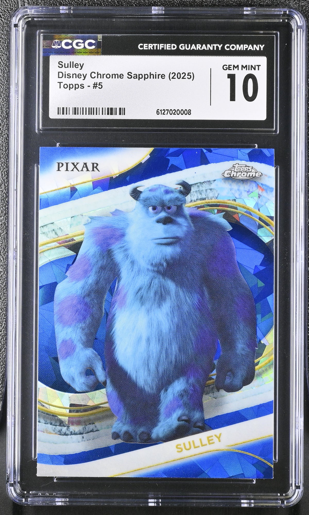 2025 Topps Disney Chrome Sapphire Sulley #5 CGC 10