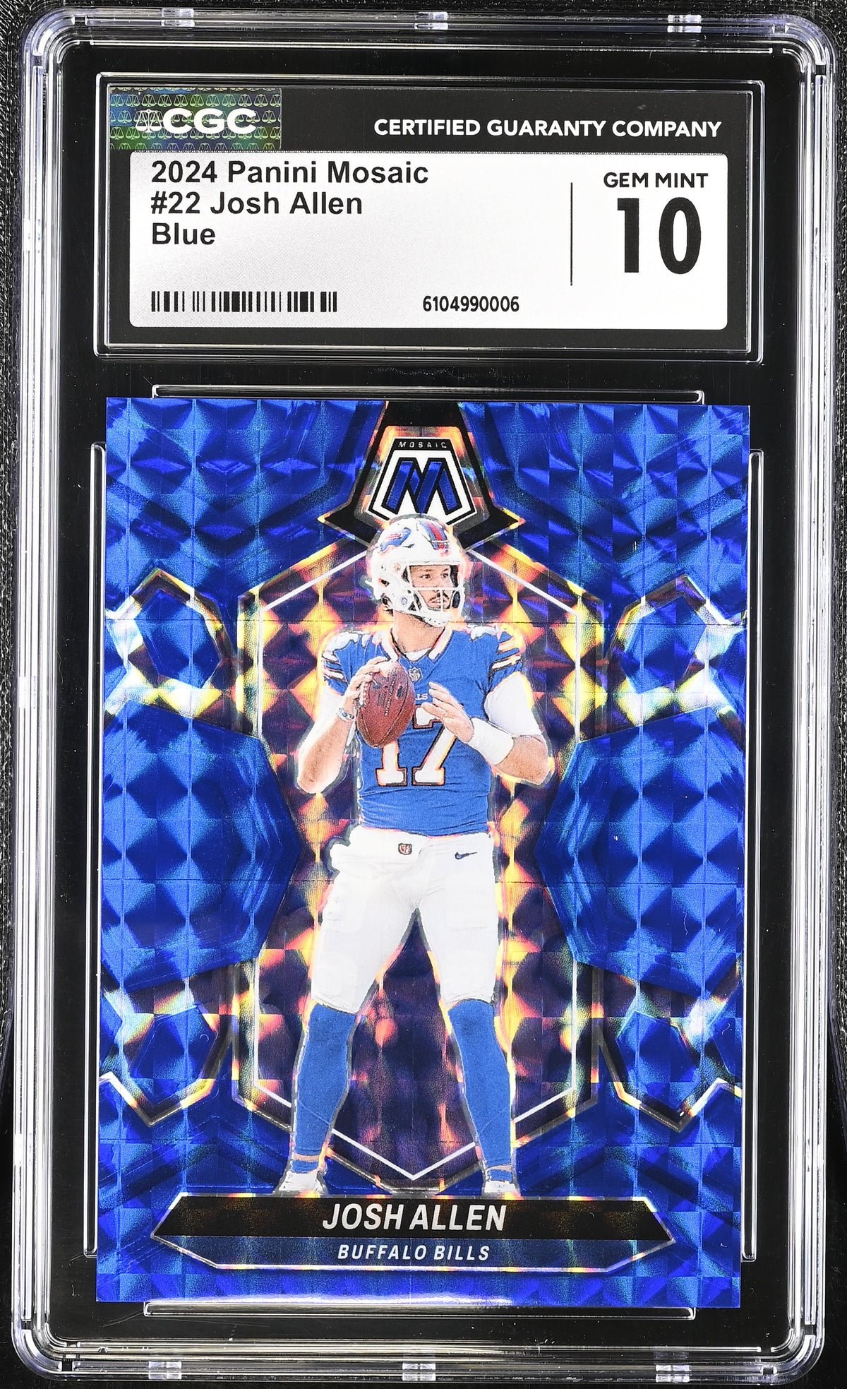 2024 Panini Mosaic Josh Allen #22 Blue CGC 10