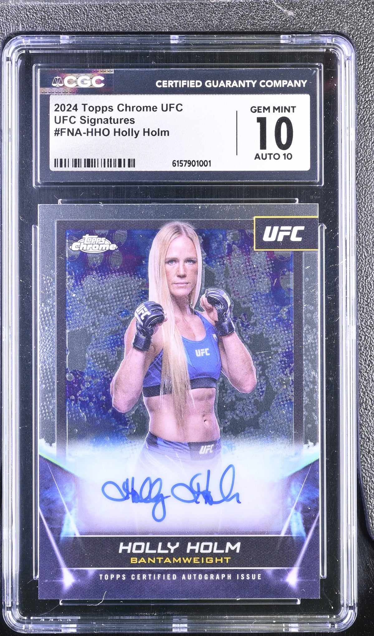 2024 Topps Chrome UFC Holly Holm #FNA-HHO UFC Signatures CGC 10 Auto 10