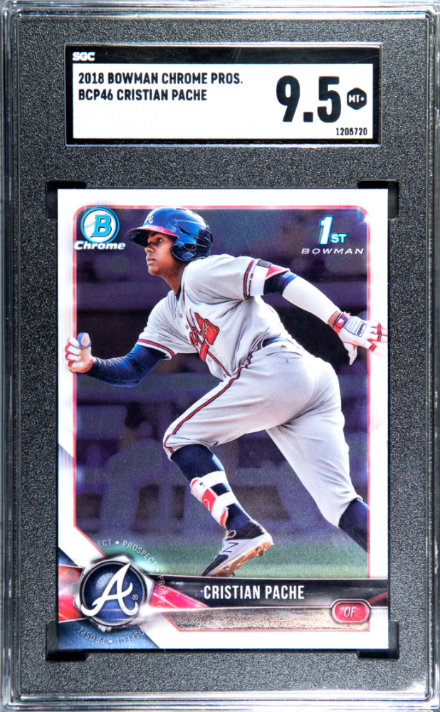 2018 Bowman Cristian Pache #BCP46 Chrome Prospect SGC 9.5