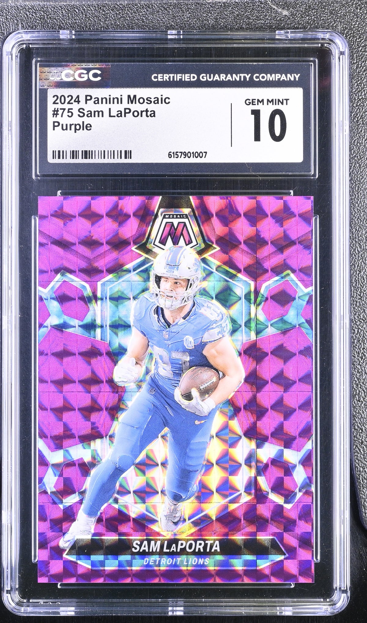 2024 Panini Mosaic Sam LaPorta #75 Purple CGC 10