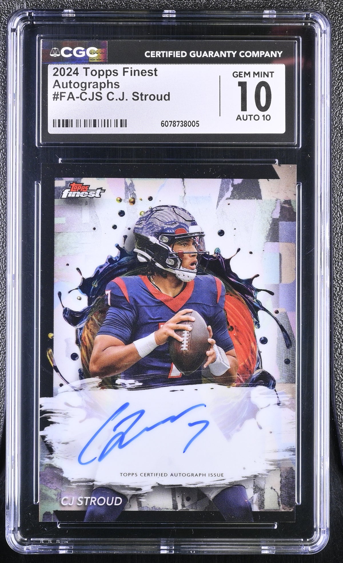 2024 Topps Finest C.J. Stroud #FA-CJS Autographs CGC 10 Auto 10